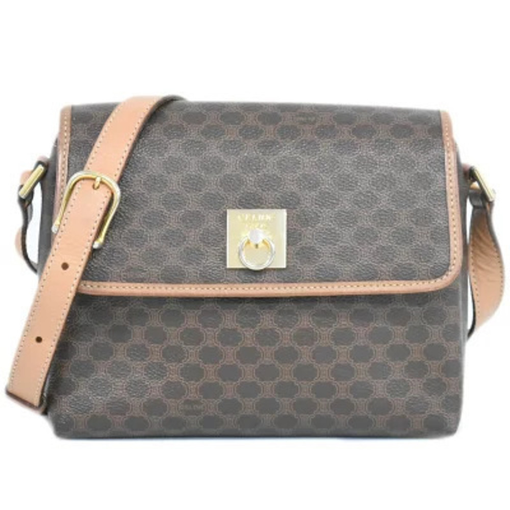 Celine Macadam Shoulder Bag Brown